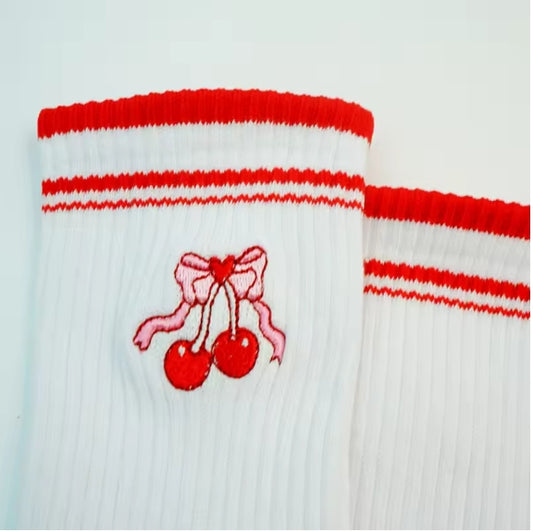 Cherry Yoga Socks